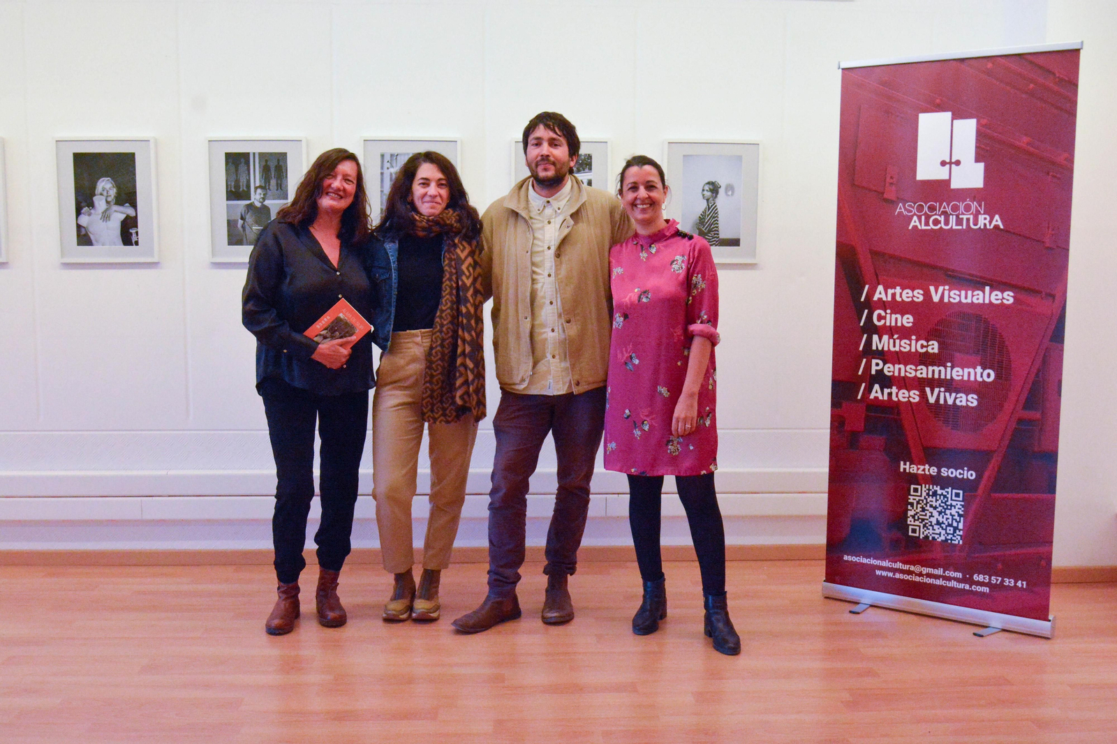 Mamen Fuertes, María Moncada, Ahmed Benattia y Marta Álvarez, en la sede de AlCultura.