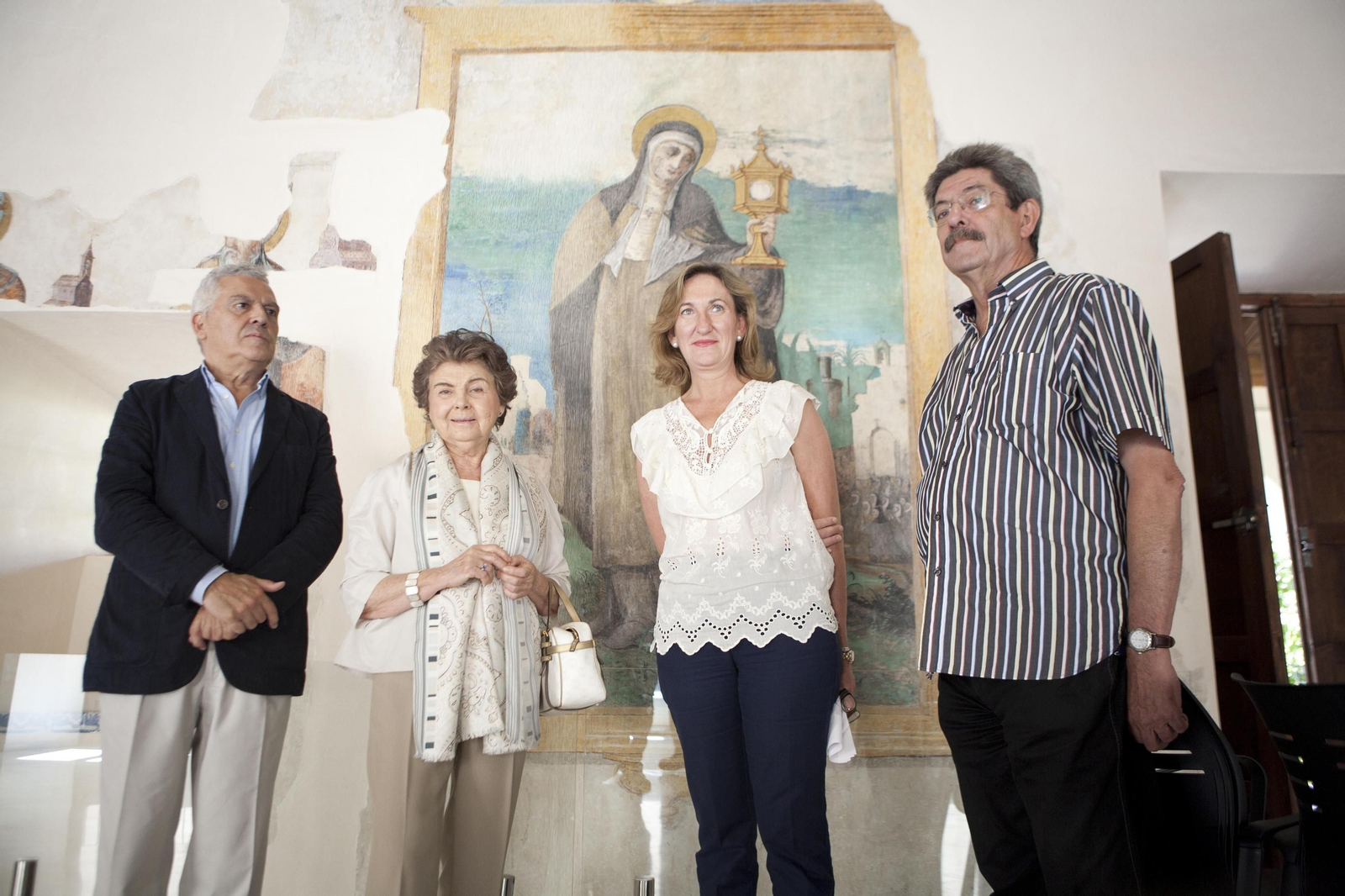 Bosco durante la presentación en Santa Clara de un proyecto expositivo sobre Carmen Laffón.
