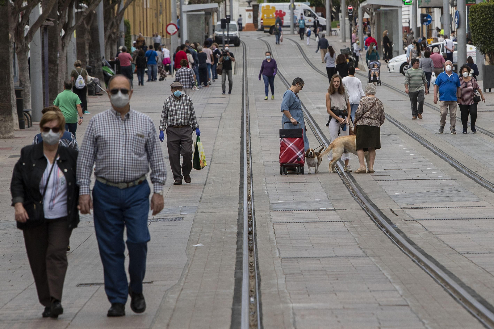 La calle Real, tras la finalización del confinamiento.