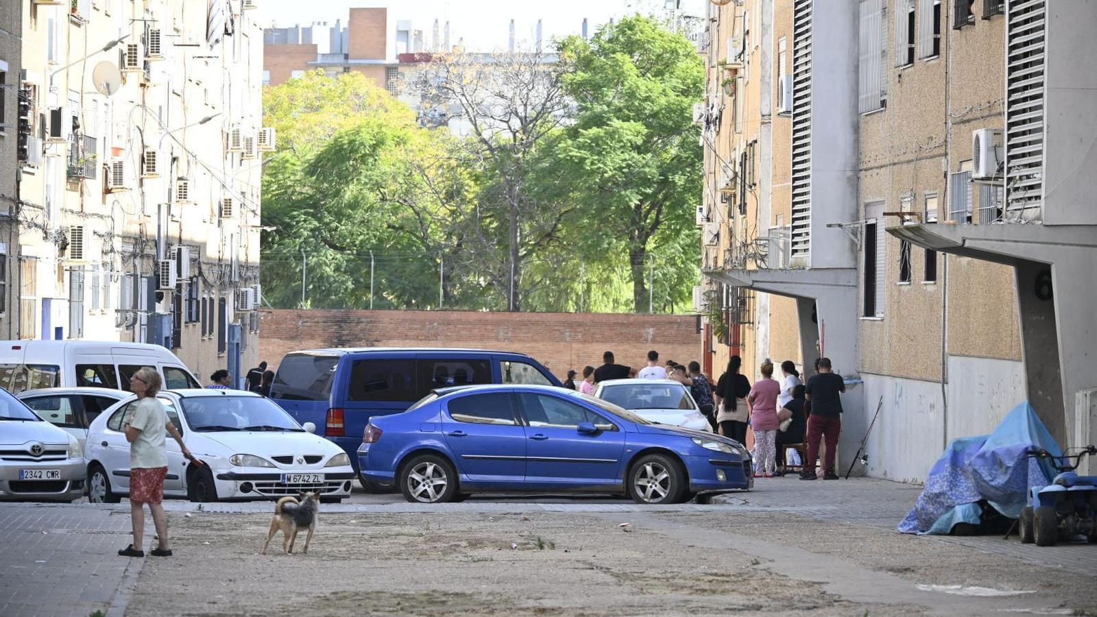Una imagen del barrio de El Torrejón de Huelva después de una operación policial.