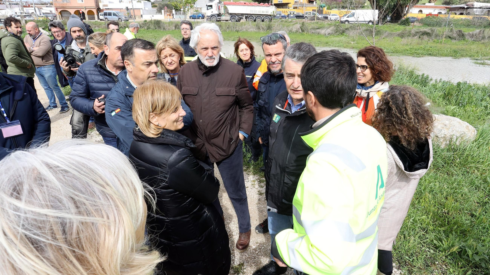 Operativo por el desbordamiento del río Guadalete