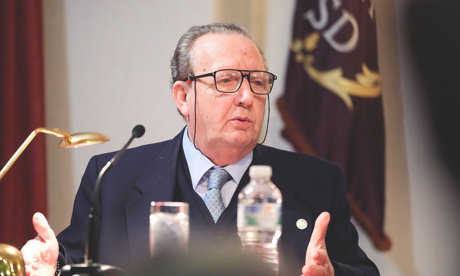 Rafael Padilla, durante su ingreso como nuevo miembro de la Real Academia de San Dionisio