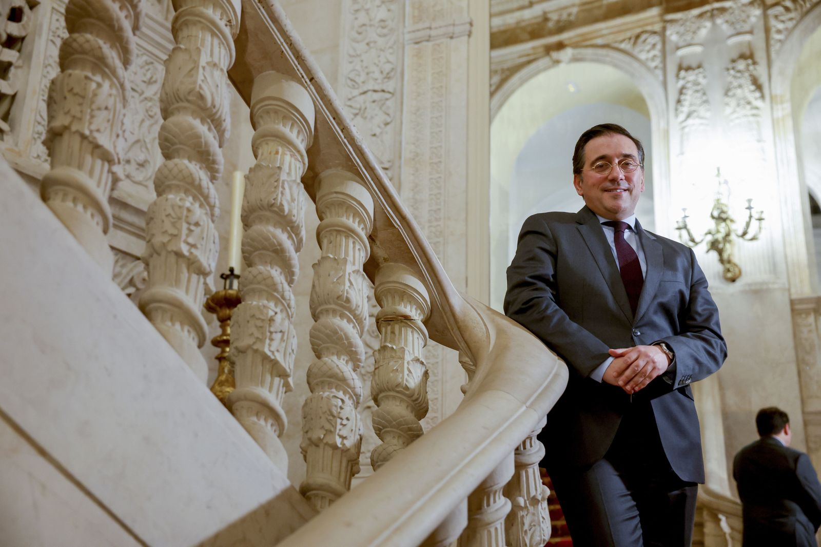 El ministro de Exteriores, José Manuel Albares, en la sede ministerial en Madrid.