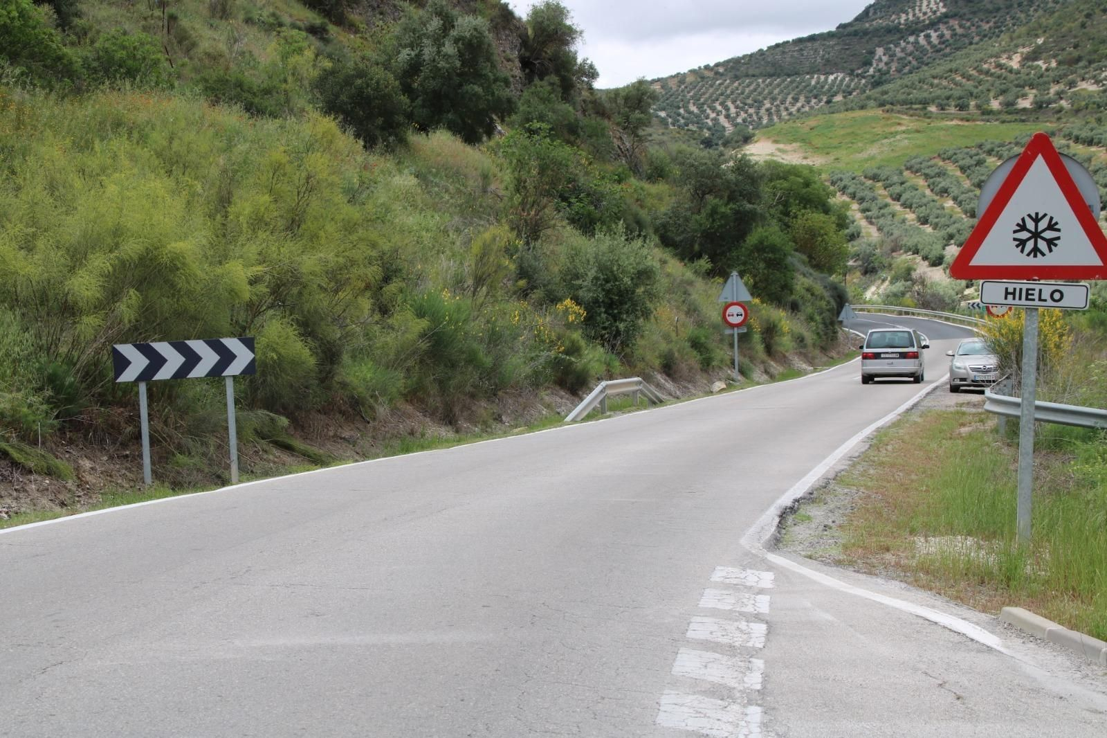 Carretera de las Angosturas en Priego de Córdoba.