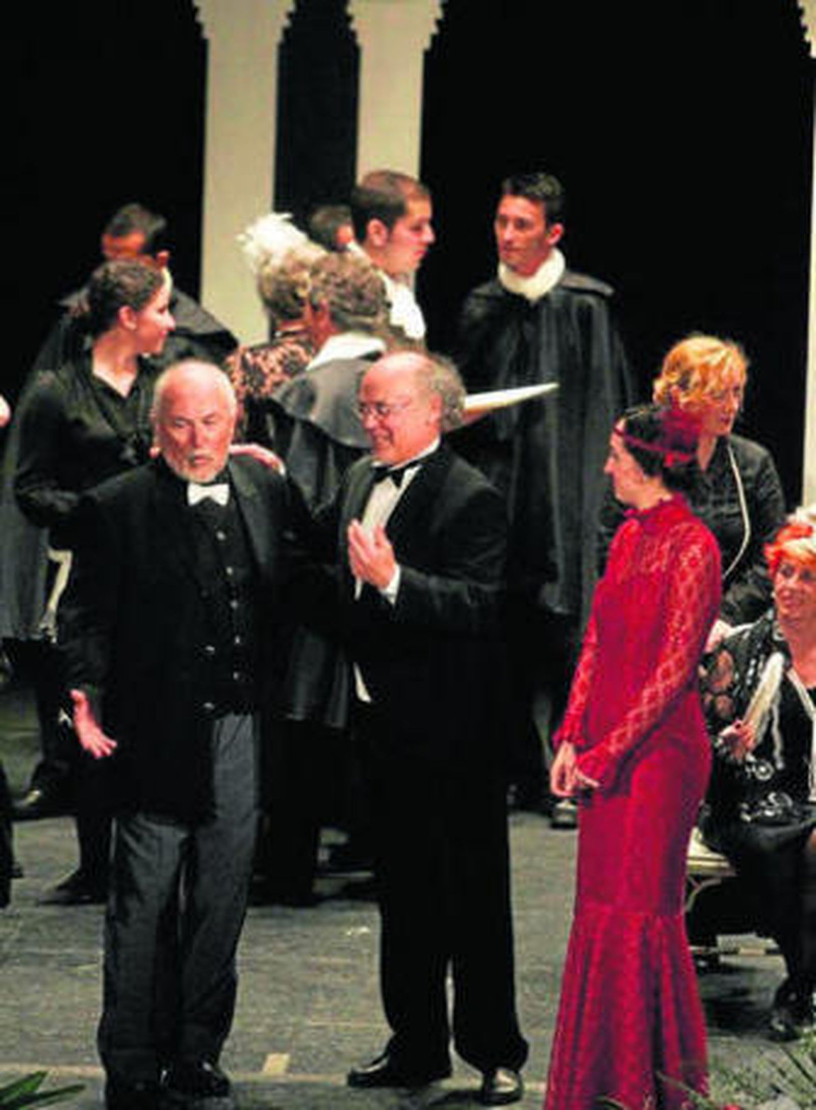 Imagen de la representación de la zarzuela, ayer.