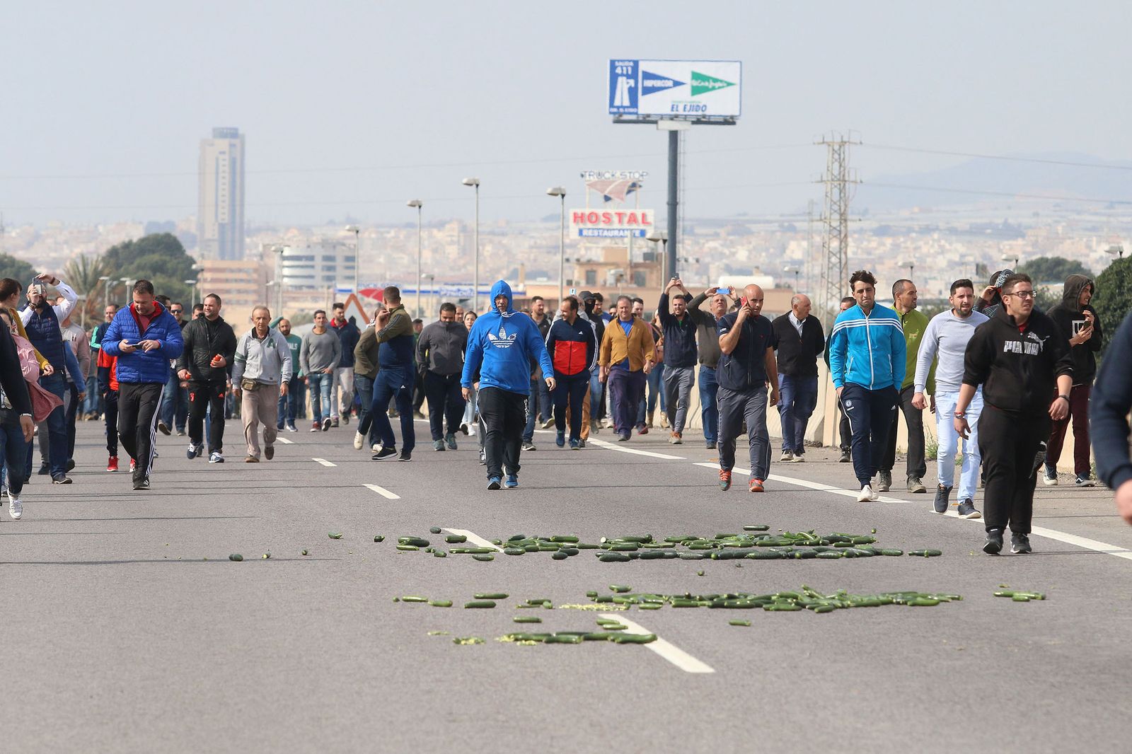Las imágenes de la manifestación de agricultores