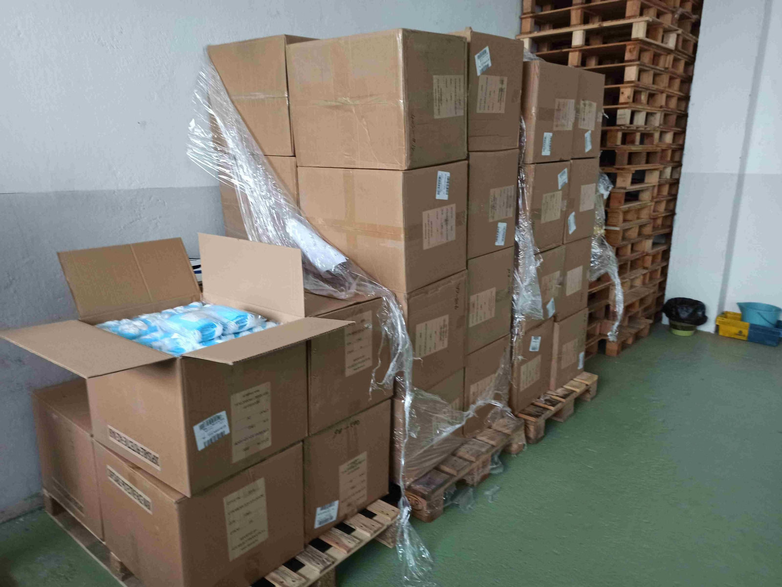 Mascarillas recepcionadas en Almería.