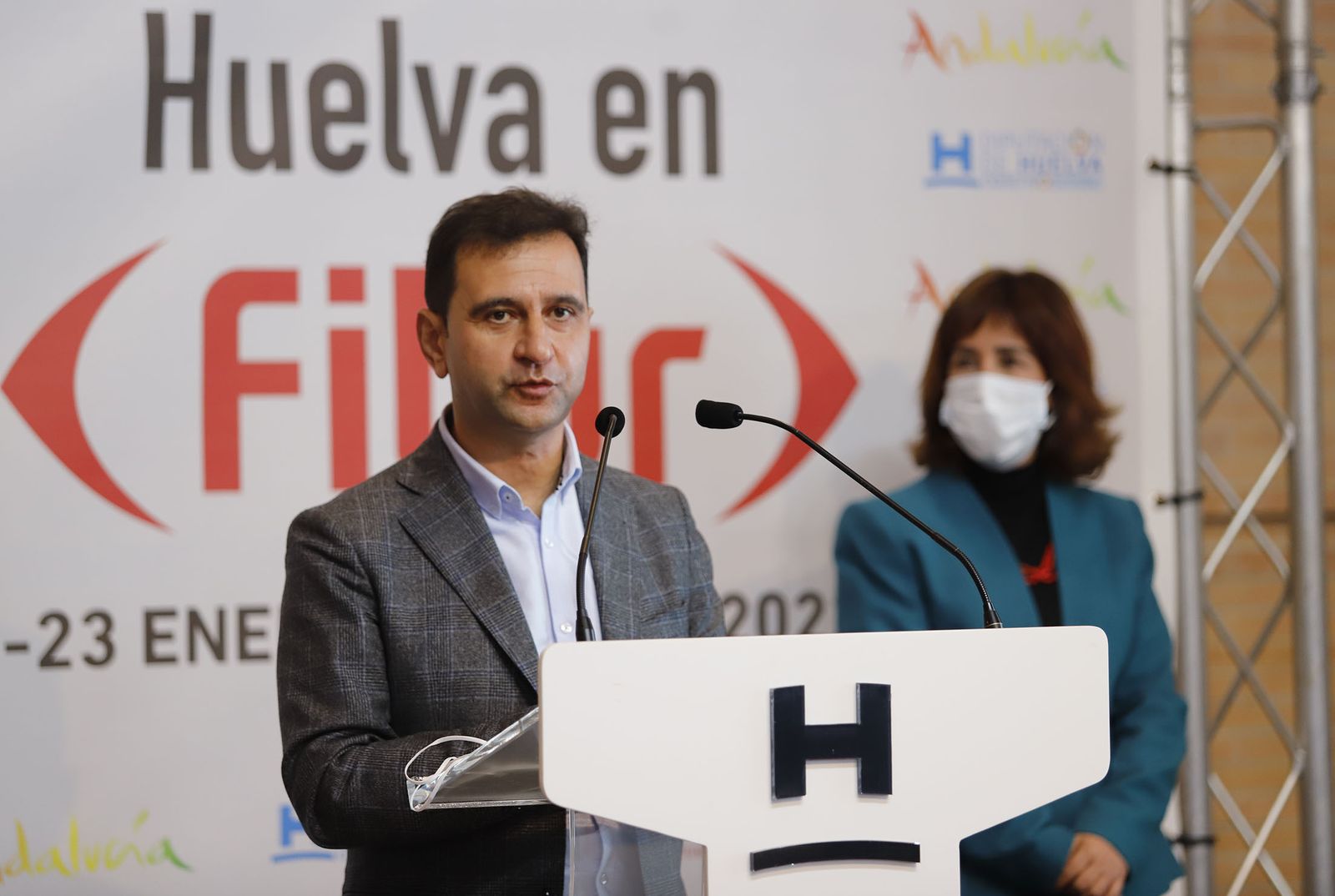 Imágenes de la presentación "Huelva en Fitur" en el foro Iberoamericano de la Rábida