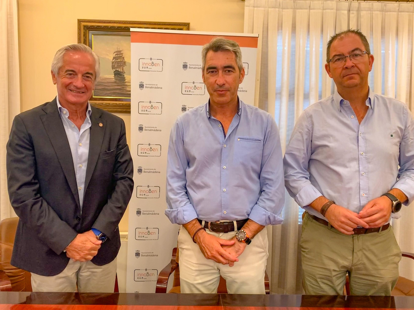 De izquierda a derecha, Javier Berlanga, Víctor Navas y Javier Marín.