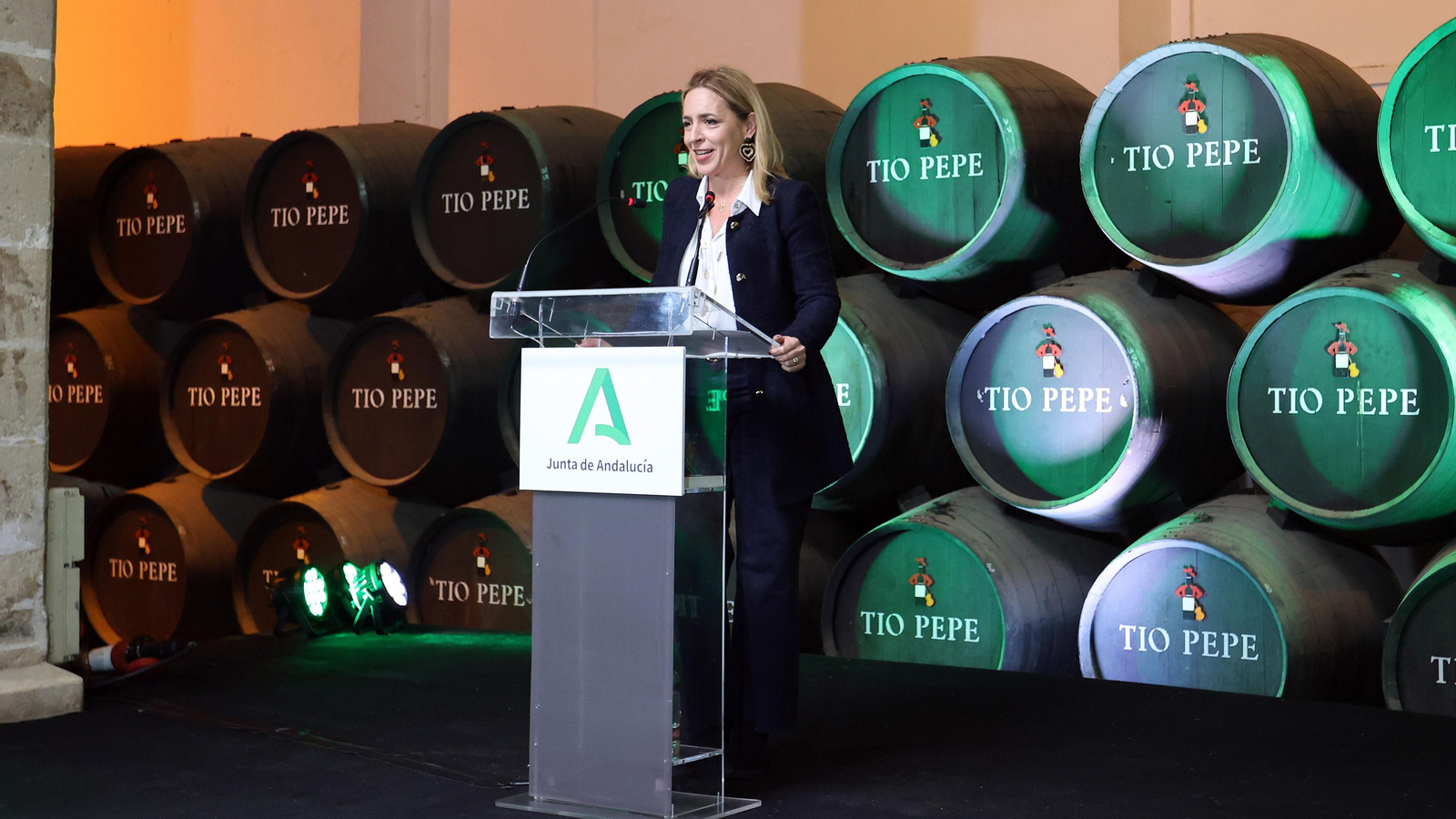 Presentación del stand de Andalucía en Fitur en Bodegas González Byass de Jerez Presentación del stand de Andalucía en Fitur en Bodegas González Byass de Jerez