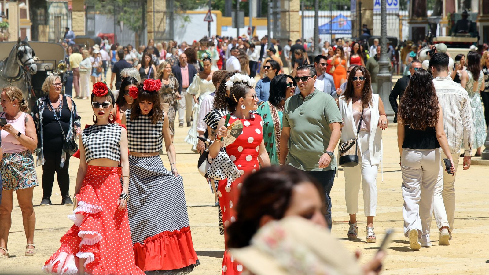 Imágenes del ambiente el miércoles en la Feria de Jerez 2024