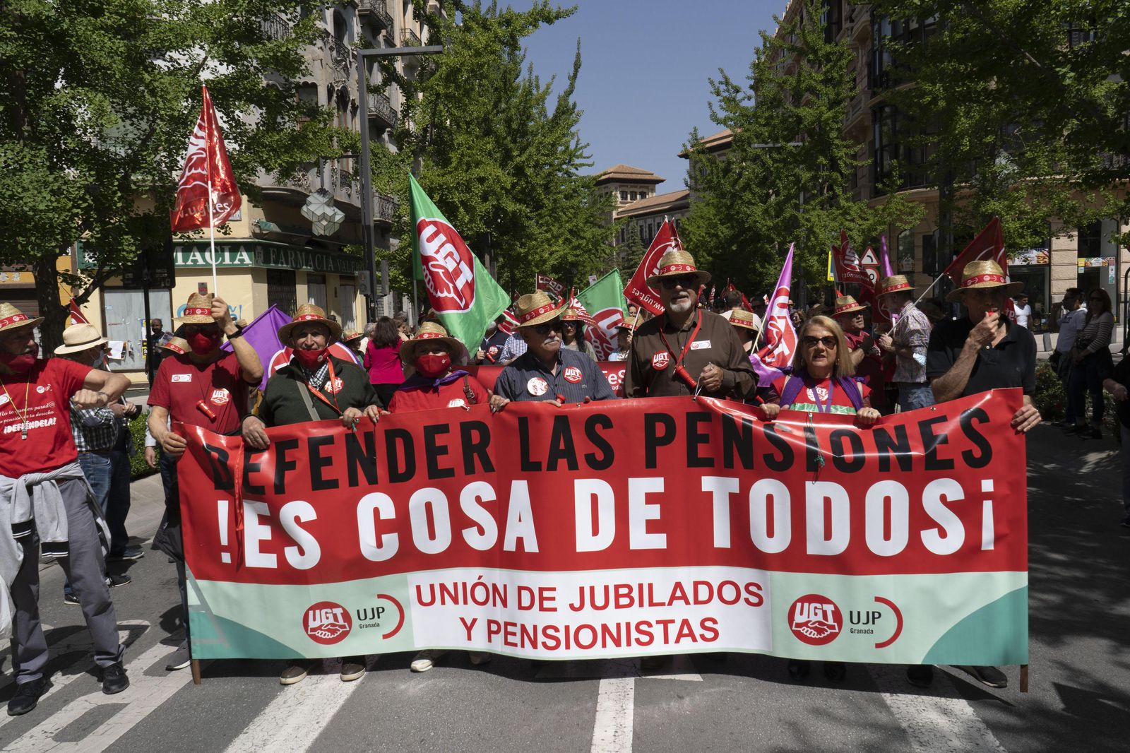 La manifestación por el Día Internacional del Trabajo de Granada, en imágenes