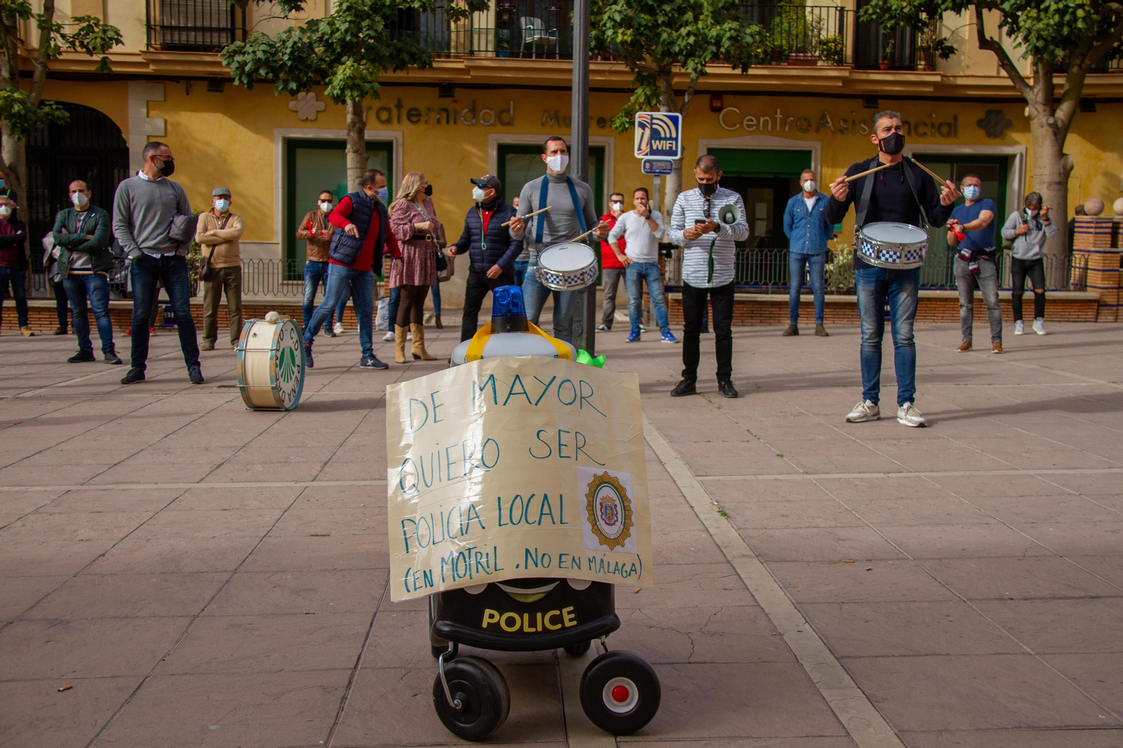 Imagen de archivo de la concentración que realizaron hace un año en la puerta del Ayuntamiento