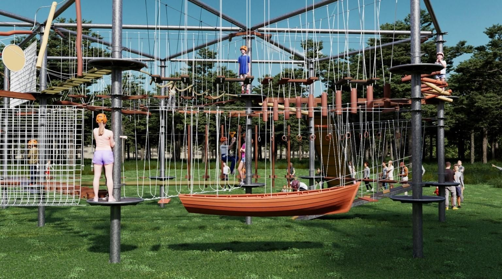 El nuevo parque multiaventura de Frailes.