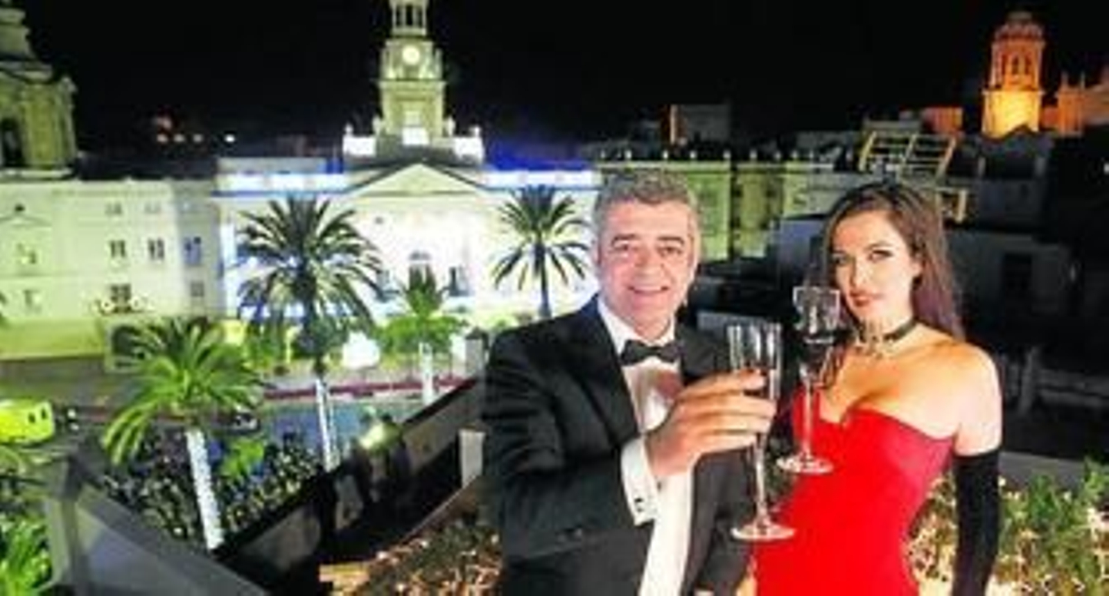 Modesto Barragán y Carolina Martín en Cádiz el pasado 31 de diciembre.