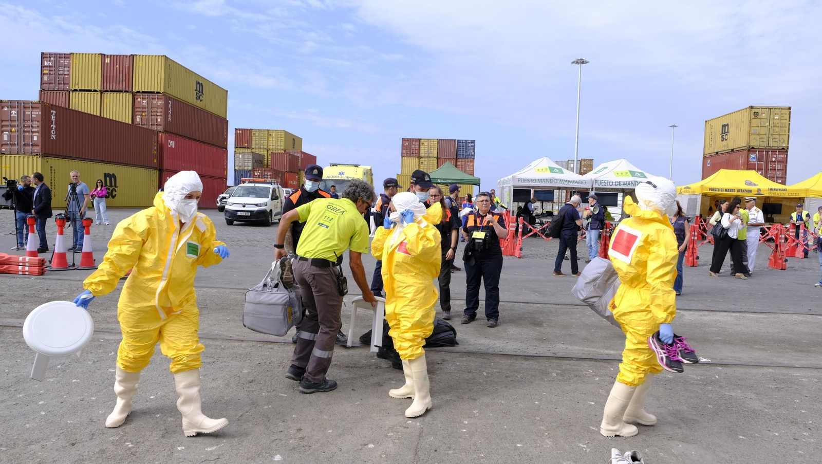 Ejercicio Marsec25 simulacro, en el Puerto de Almería, en imágenes