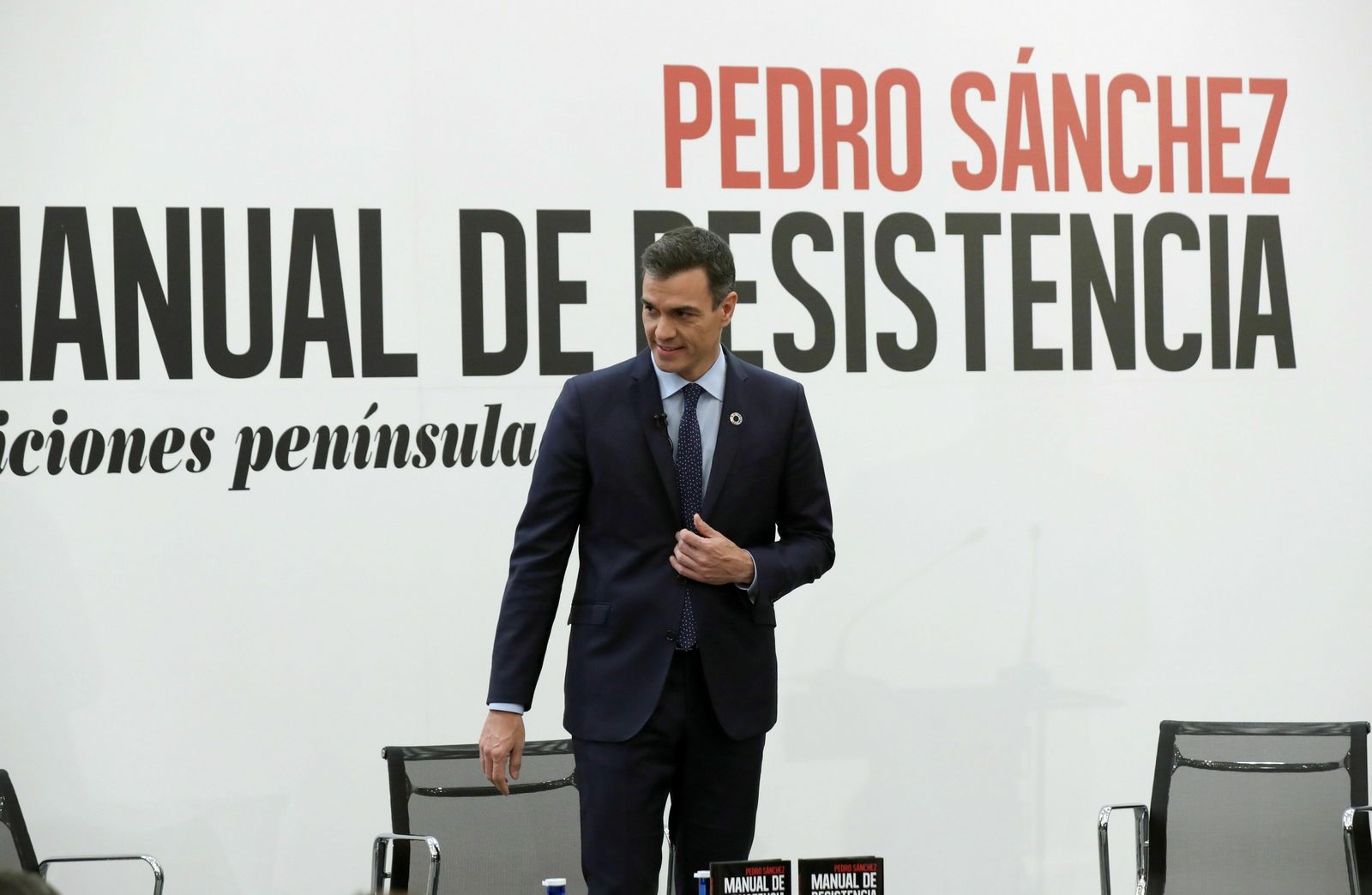 Pedro Sánchez, en la presentación de 'Manual de resistencia'