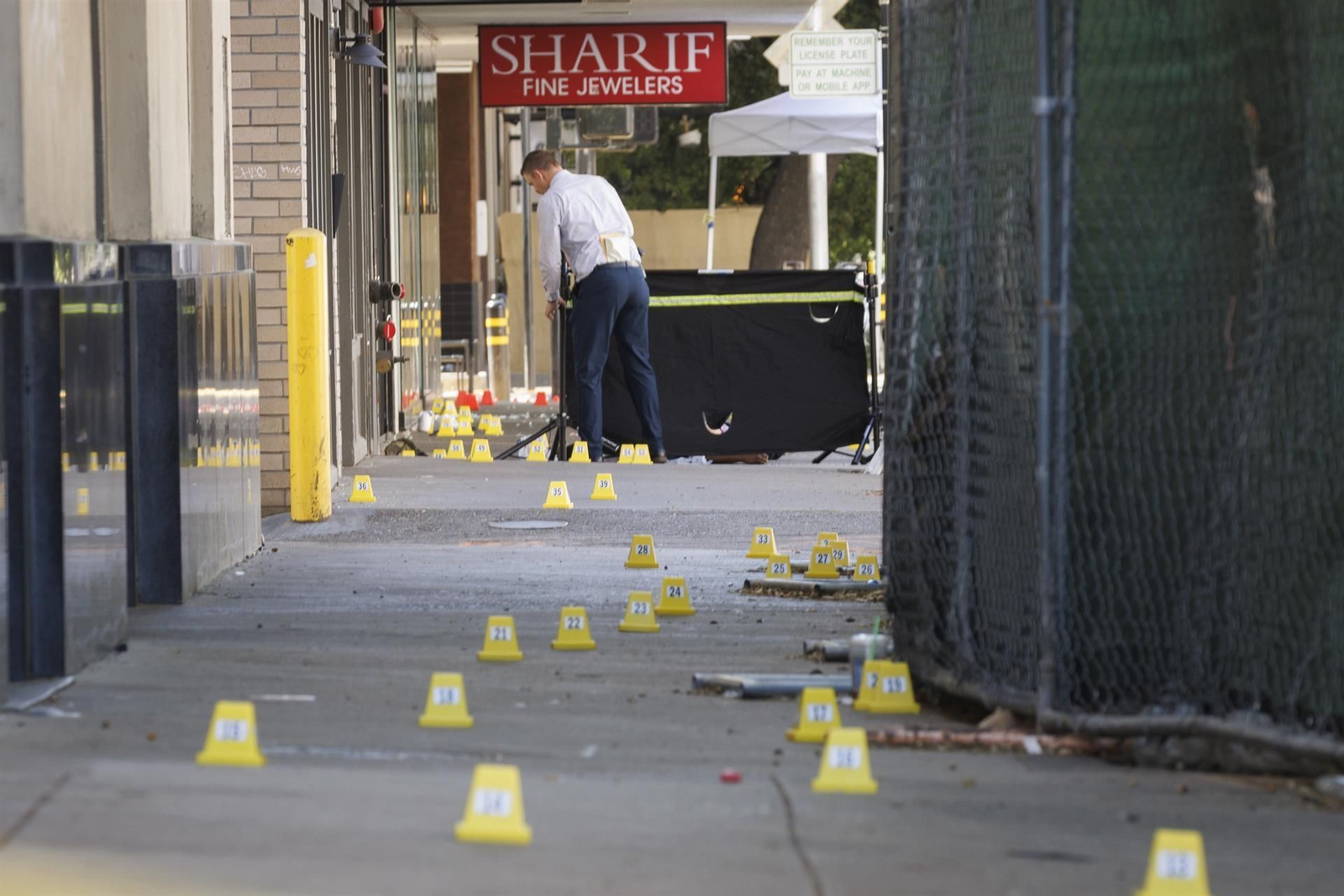 Fotografía de un tiroteo en Sacramento, California.