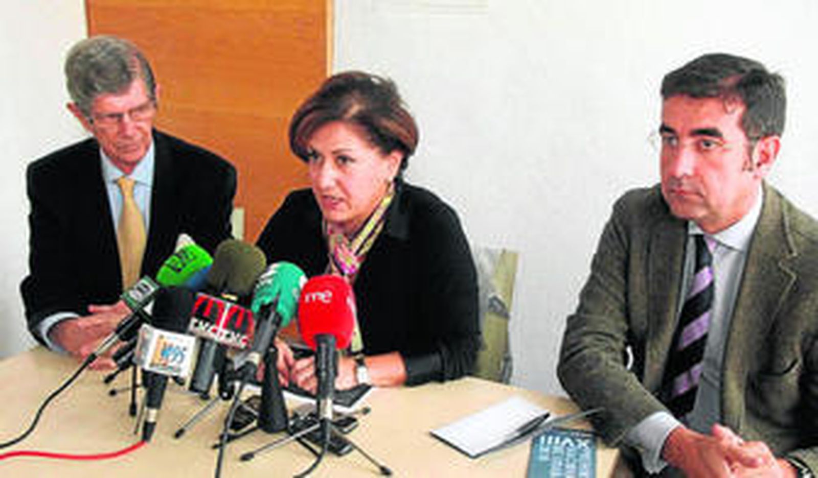Díaz, Luna y Fernández, ayer, en la presentación del premio.