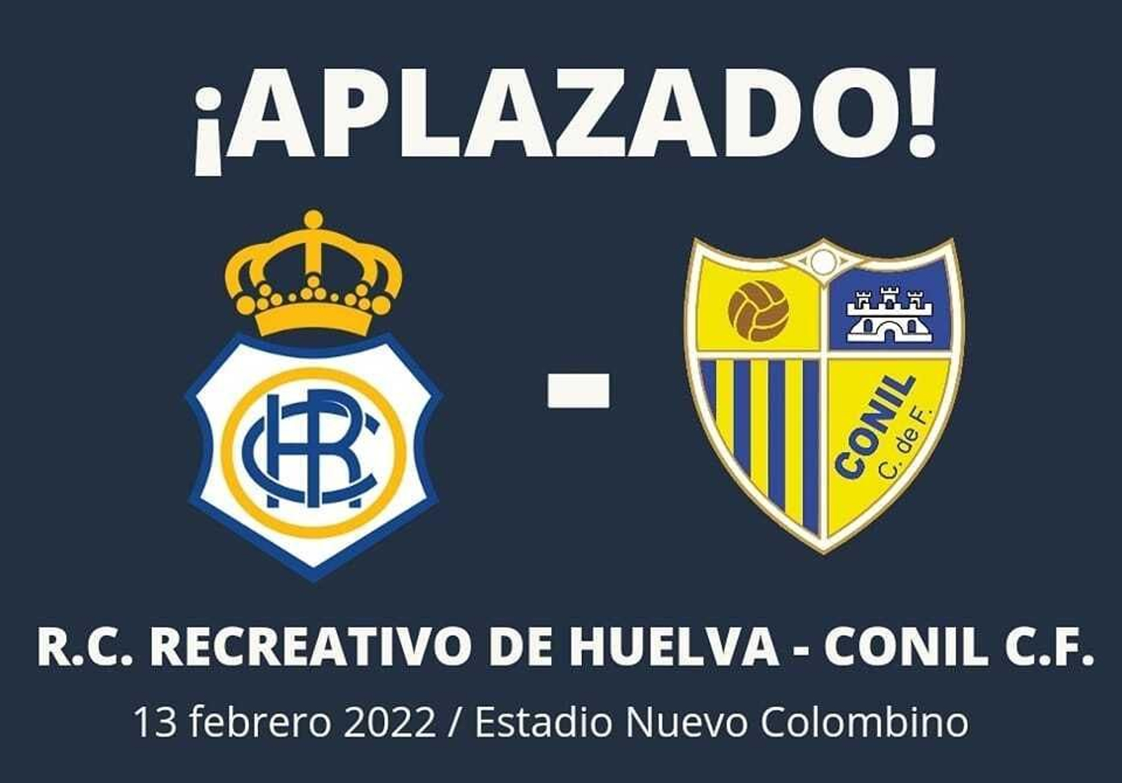 El Recreativo-Conil tiene que cambiar de fecha.