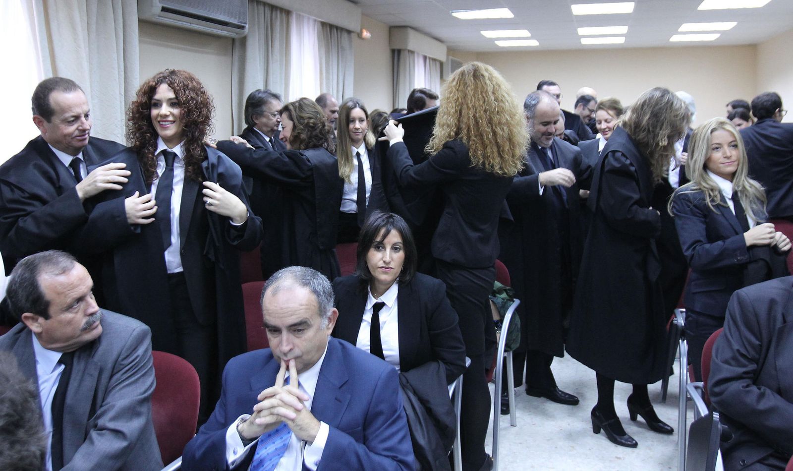 Instalaciones del Colegio de Abogados durante la jura de nuevos letrados.