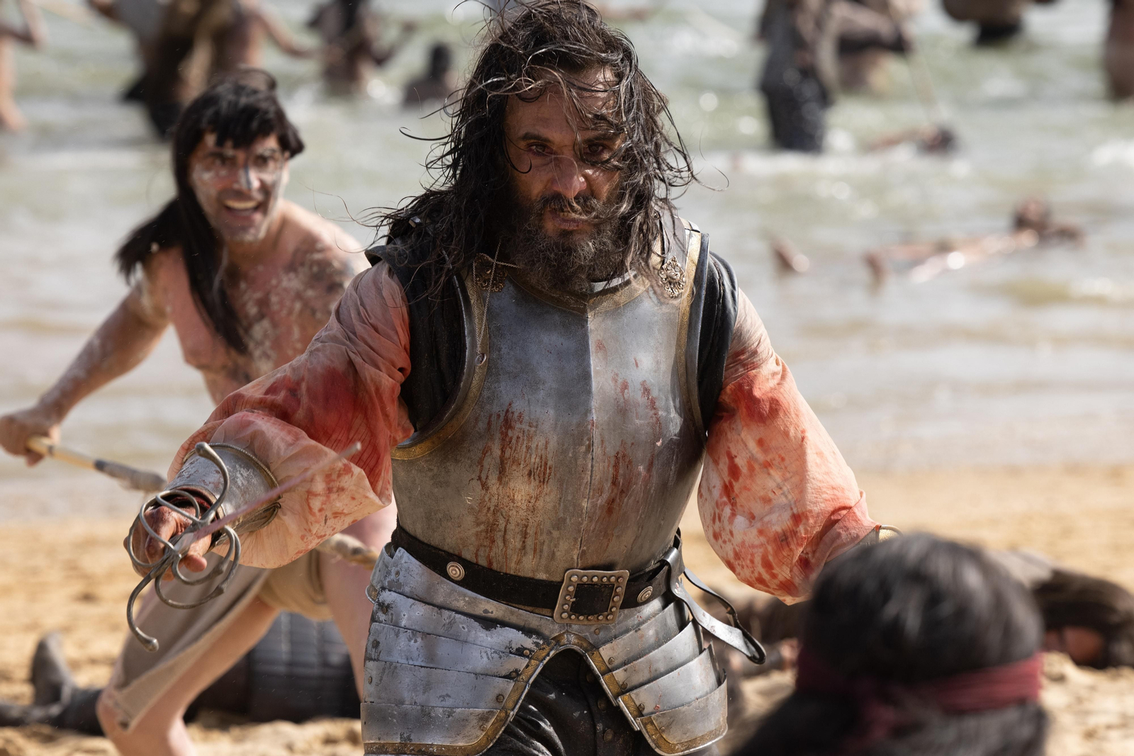 Rodrigo Santoro como Magallanes en la batalla de Mactán