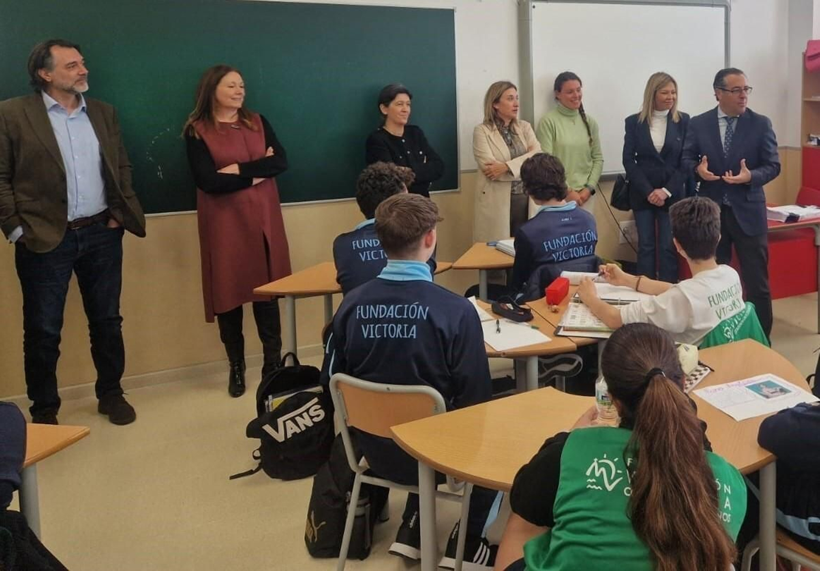 La visita institucional al colegio privado Juan XXIII.