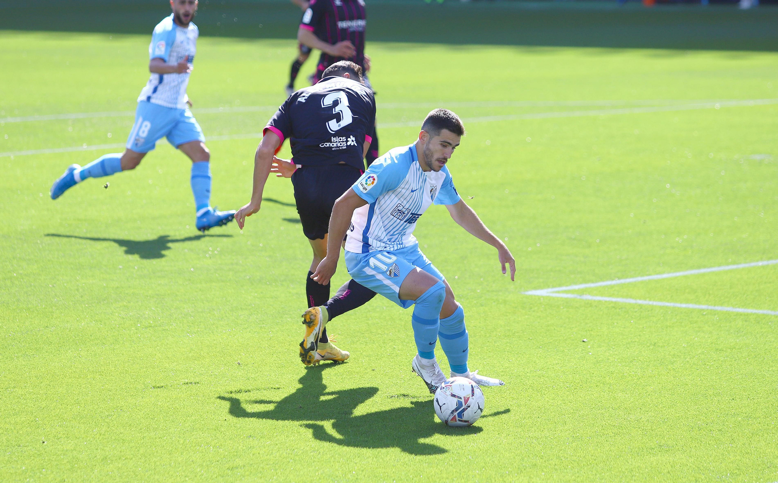 Jairo, durante el último Málaga CF - Tenerife.