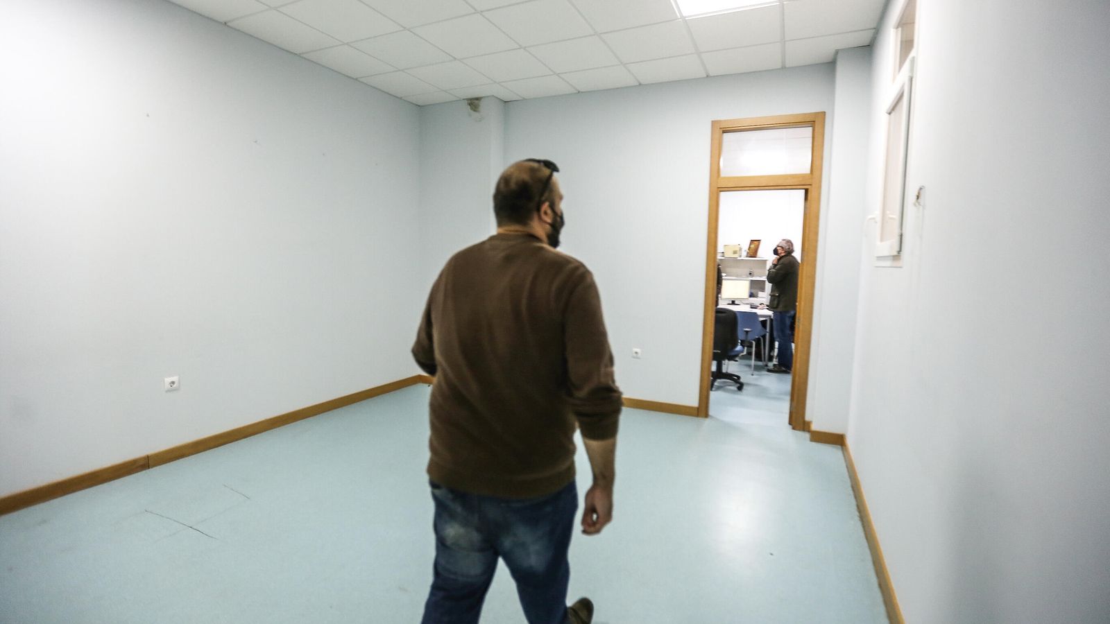 Una de las habitaciones de la nueva sede, donde irá la sala de rehabilitación.