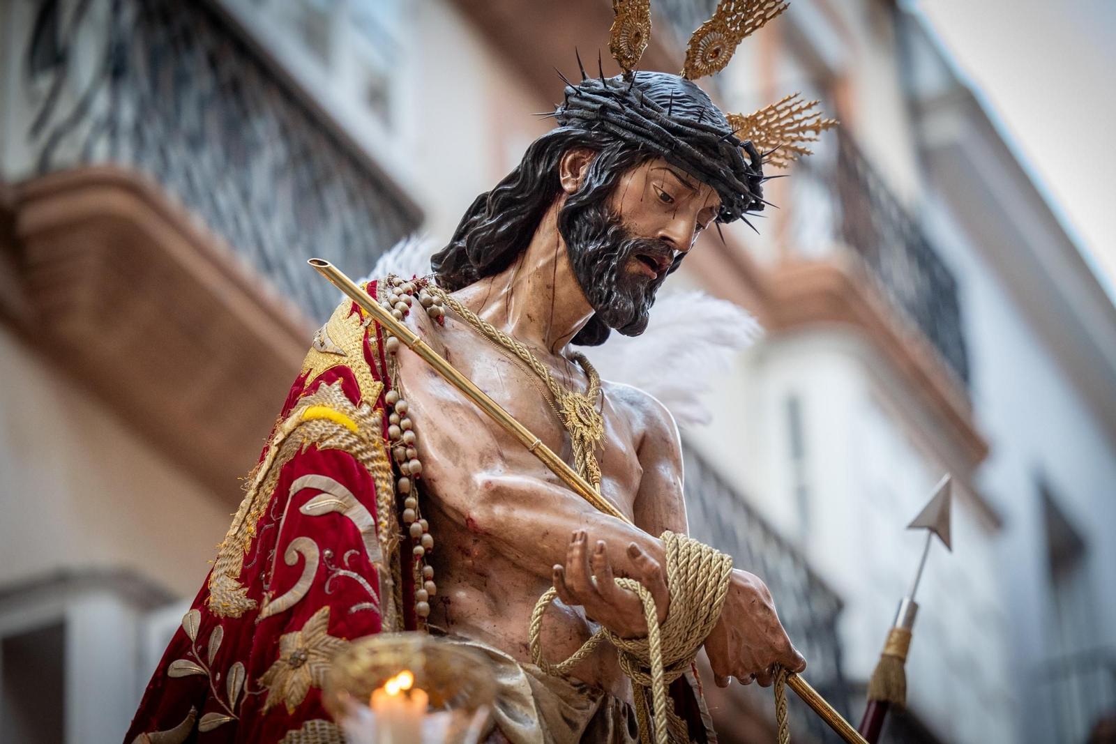 Las imágenes de la archicofradía de Ecce Homo en la Semana Santa de Cádiz de 2024