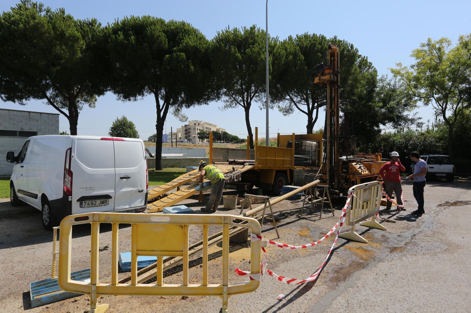 Trabajos de sondeo para el Materno Infantil durante el mes de agosto.