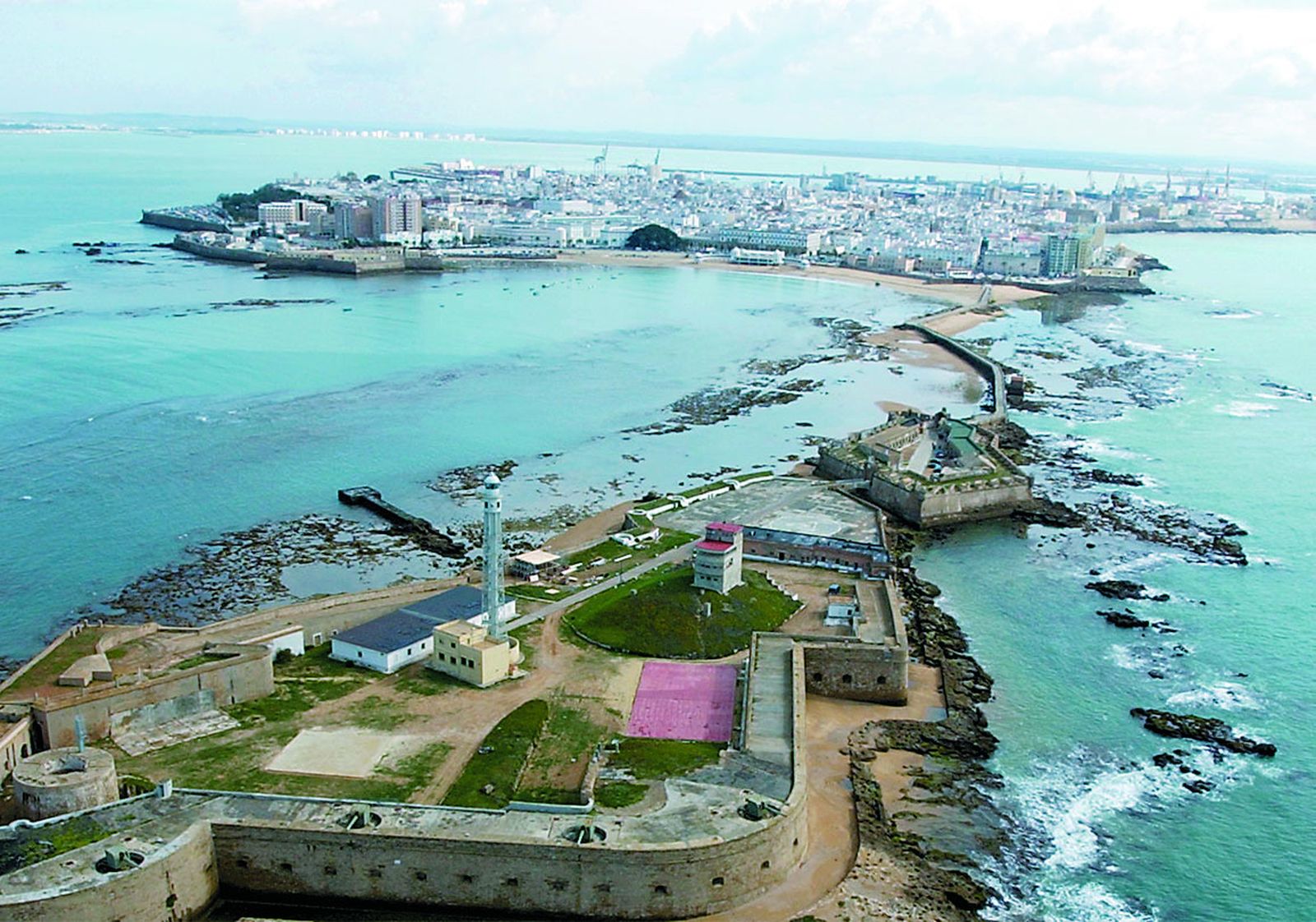 Una vista aérea del casco antiguo en una imagen de archivo.