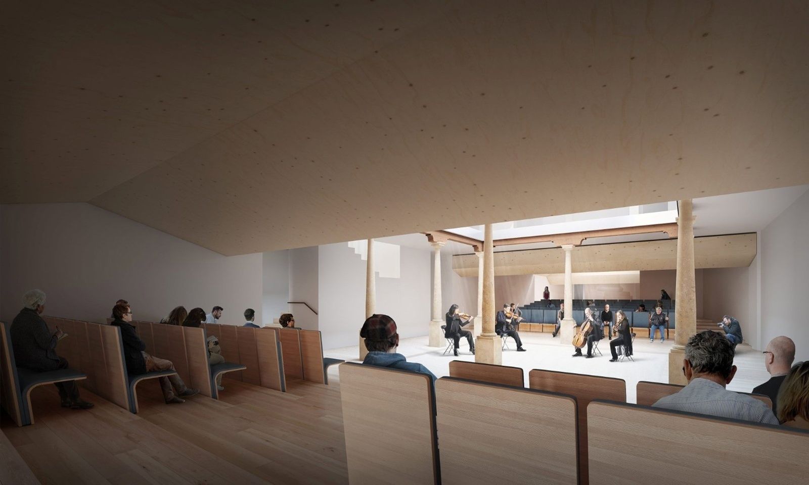 Infografía de la futura sede del conservatorio.