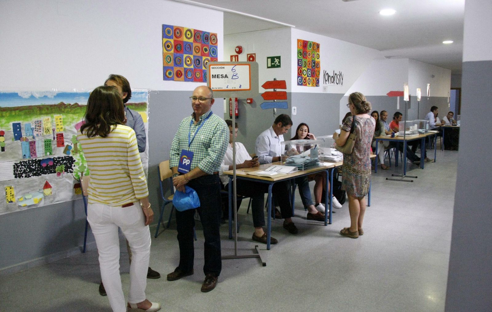 Una imagen de uno de los colegios electorales en El Puerto, el pasado domingo.