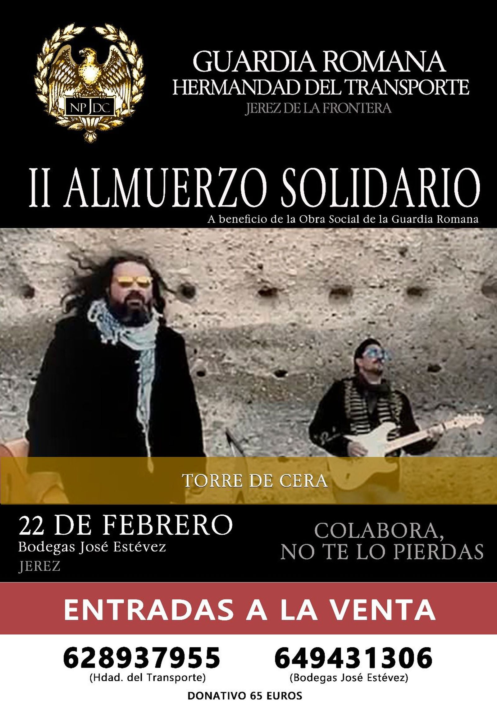 El Grilo, entre los artistas confirmados en el Almuerzo Solidario de la Guardia Romana de la Hermandad del Transporte