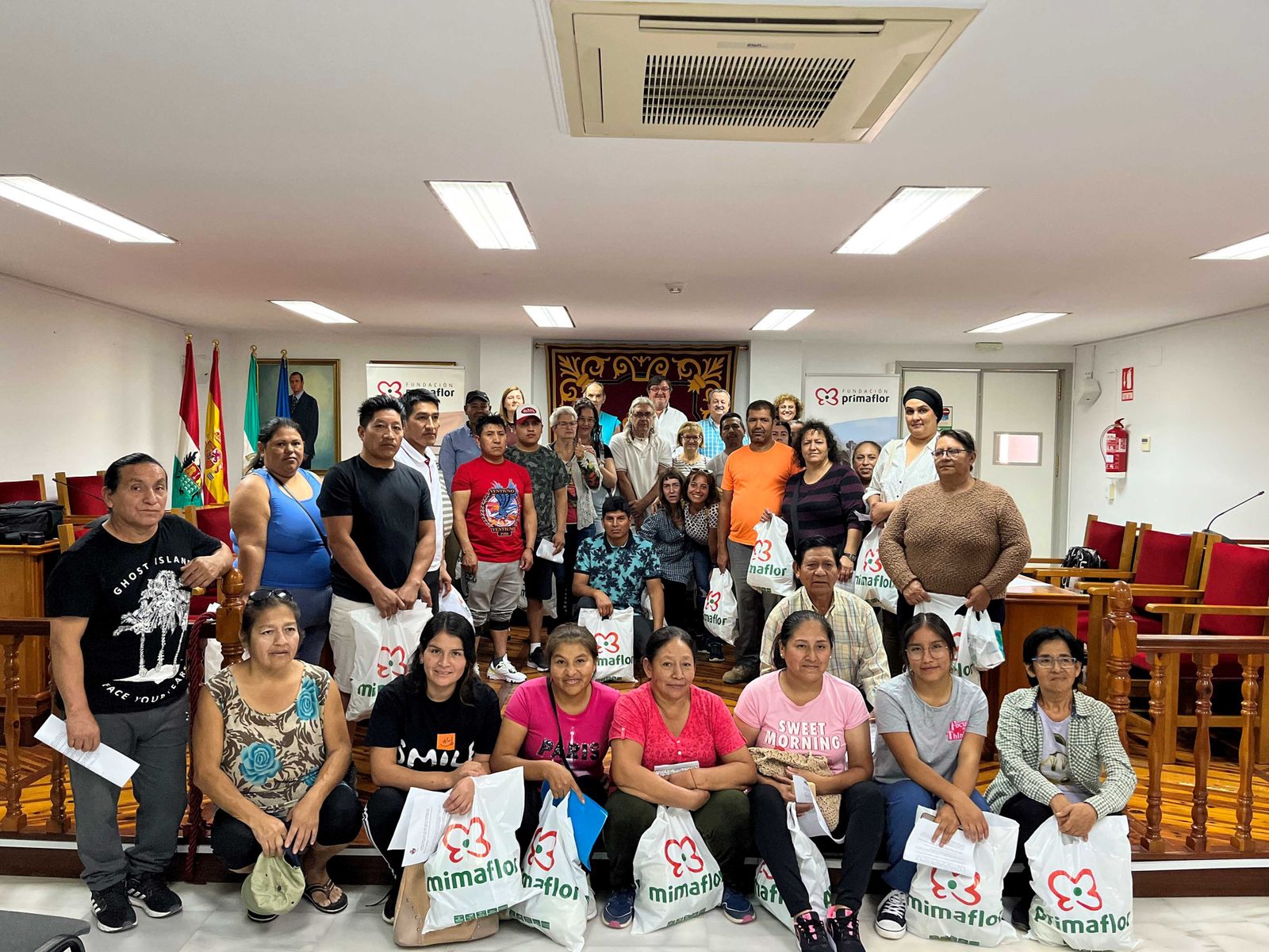 Familias participantes en la iniciativa 'Un huerto, una familia' de la Fundación Primaflor y el Ayuntamiento de Pulpí