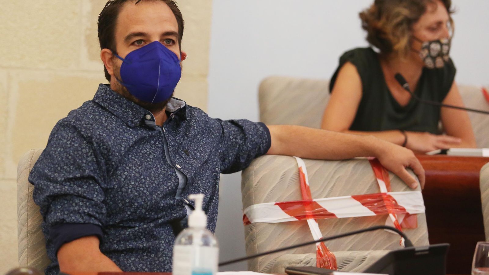 Cardiel, al inicio del pleno de hoy.