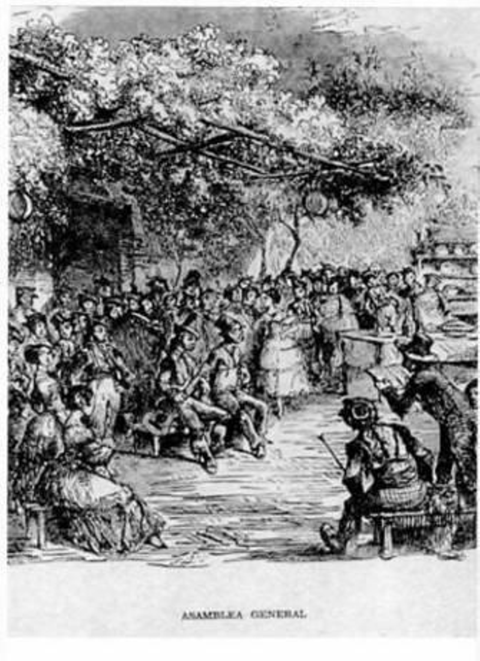 El Planeta y El Fillo, en el centro, según Lameyer, 1847.