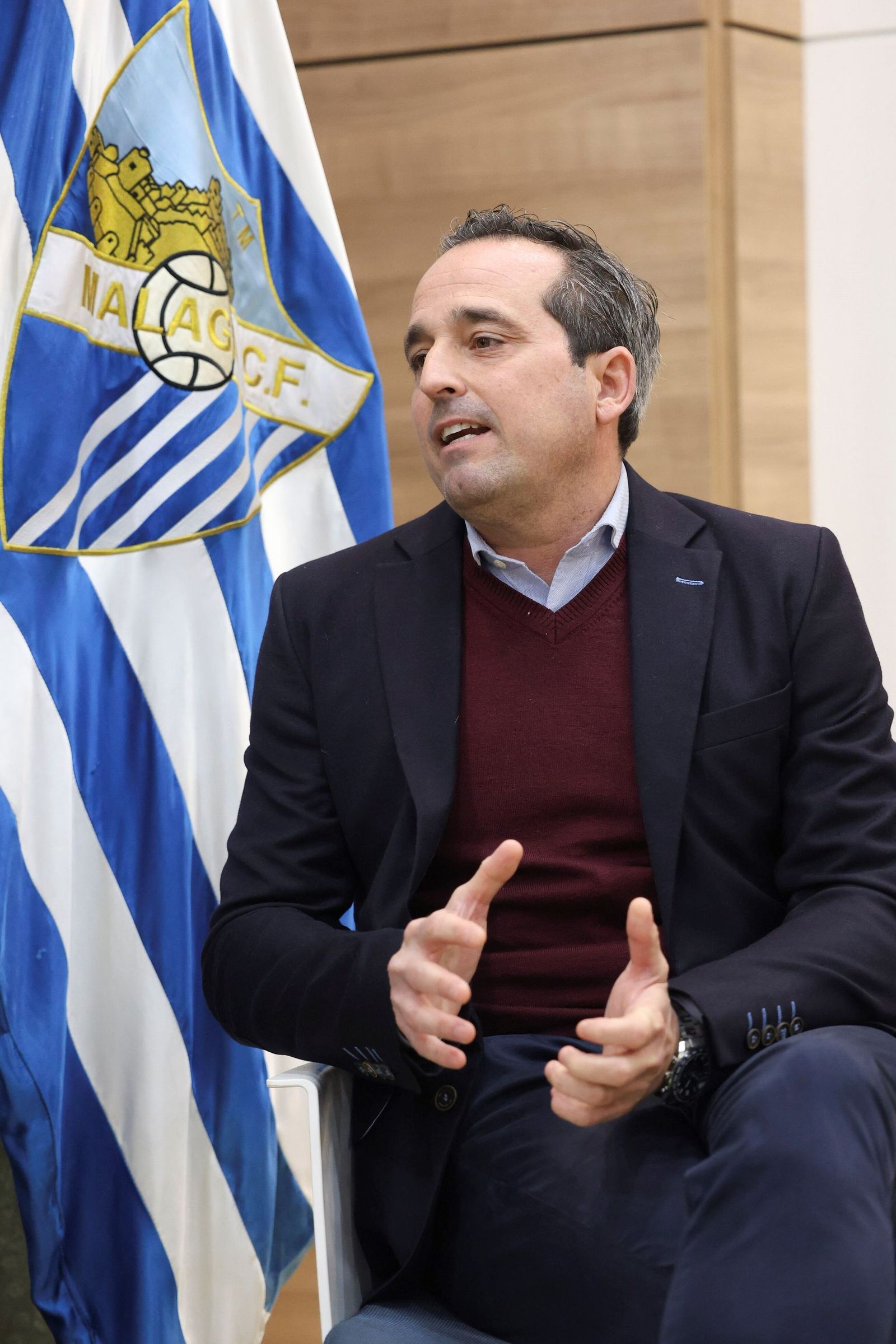 Las fotos de la entrevista con Kike Pérez, director general del Málaga CF