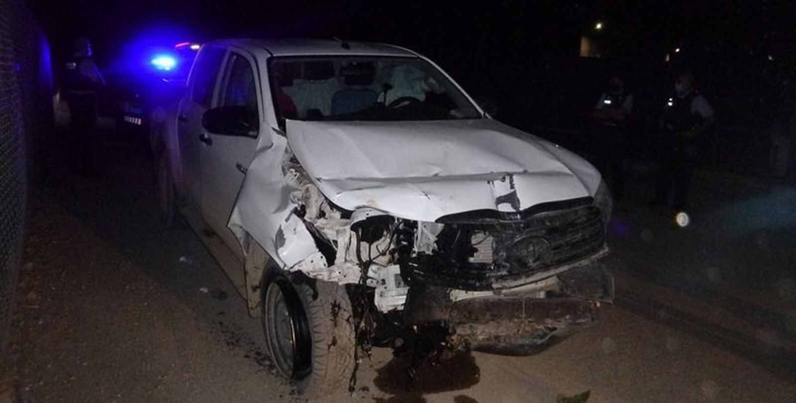 Estado del coche tras ser detenido.