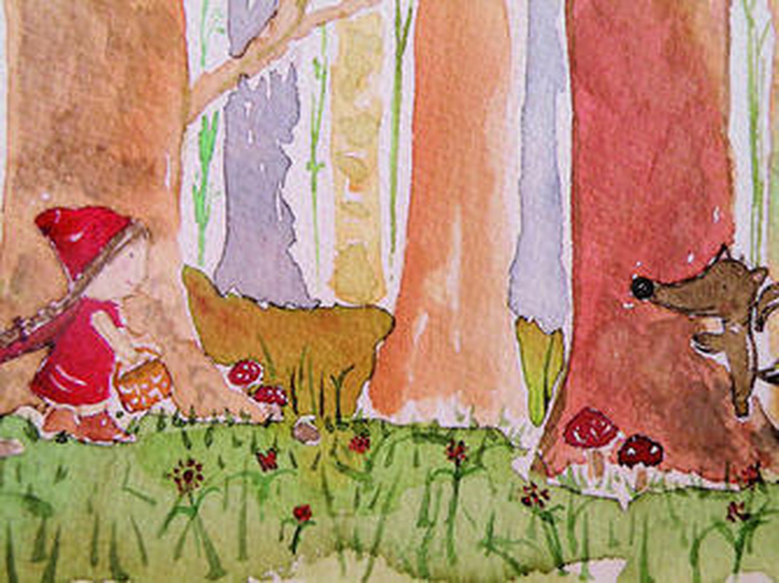 Ilustración de Caperucita Roja.