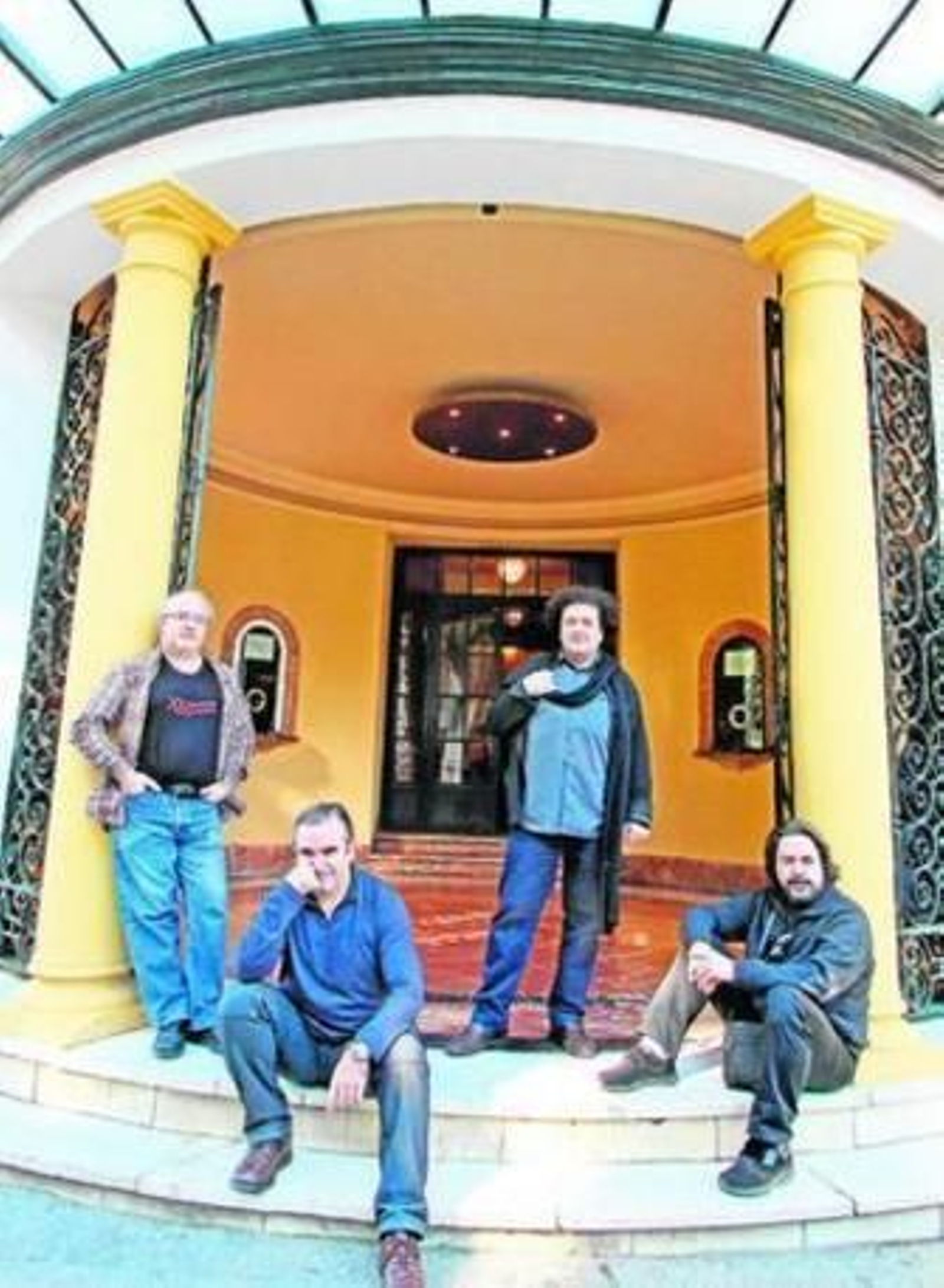 De izquierda a derecha, José Manuel Vaquero, Álvaro Garrido, Francisco Orozco e Ignacio Gil, ayer en el Lope.