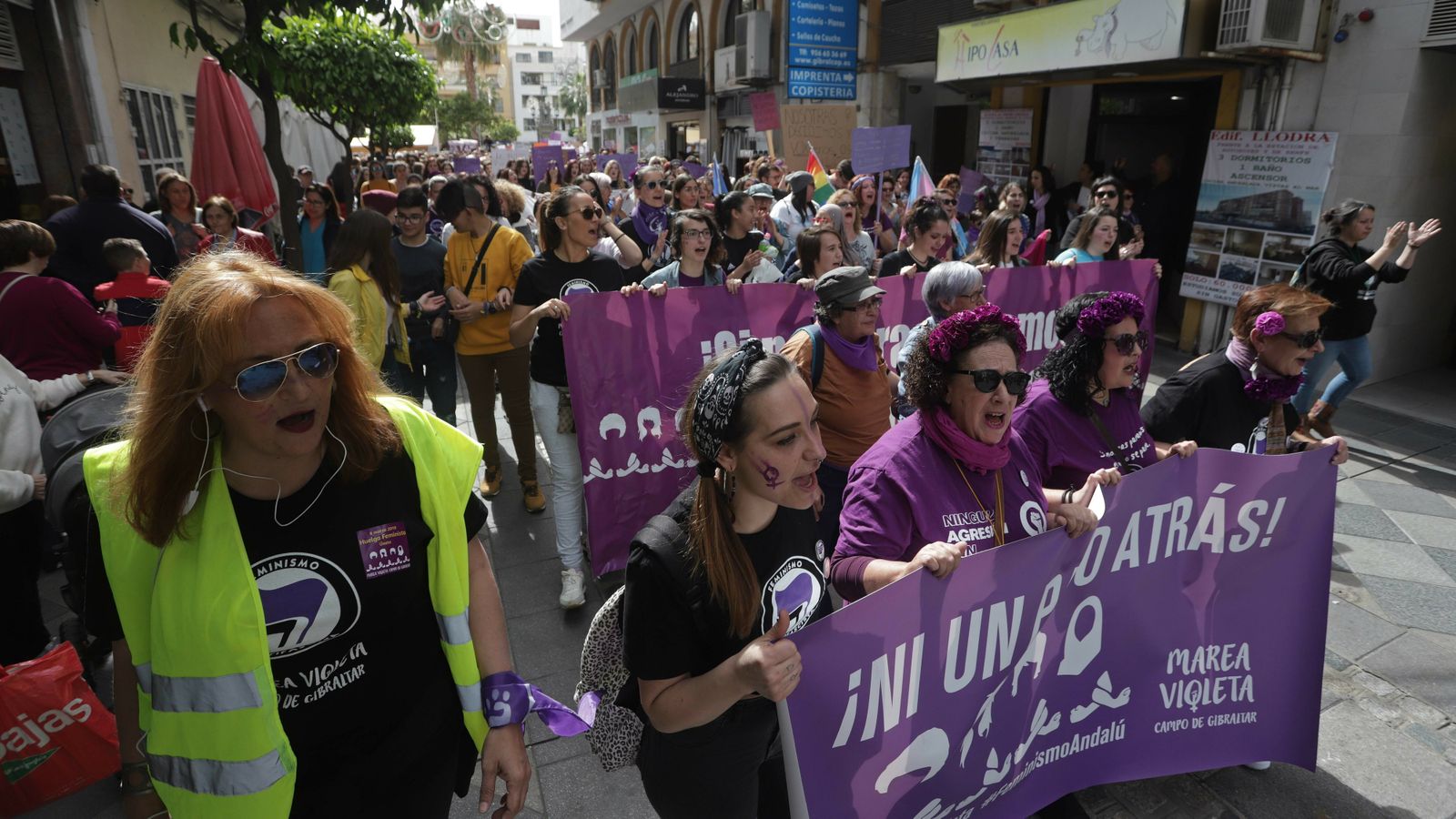 Imágenes de la manifestación  por el Día de la Mujer en Algeciras