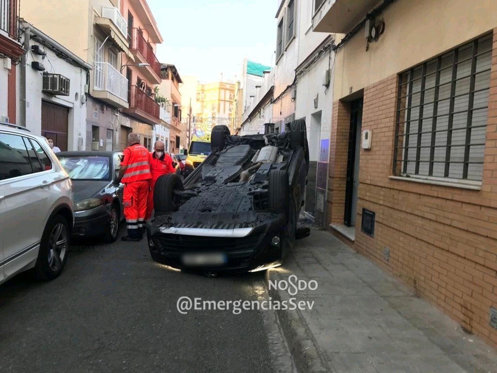 Estado del coche tras el accidente.