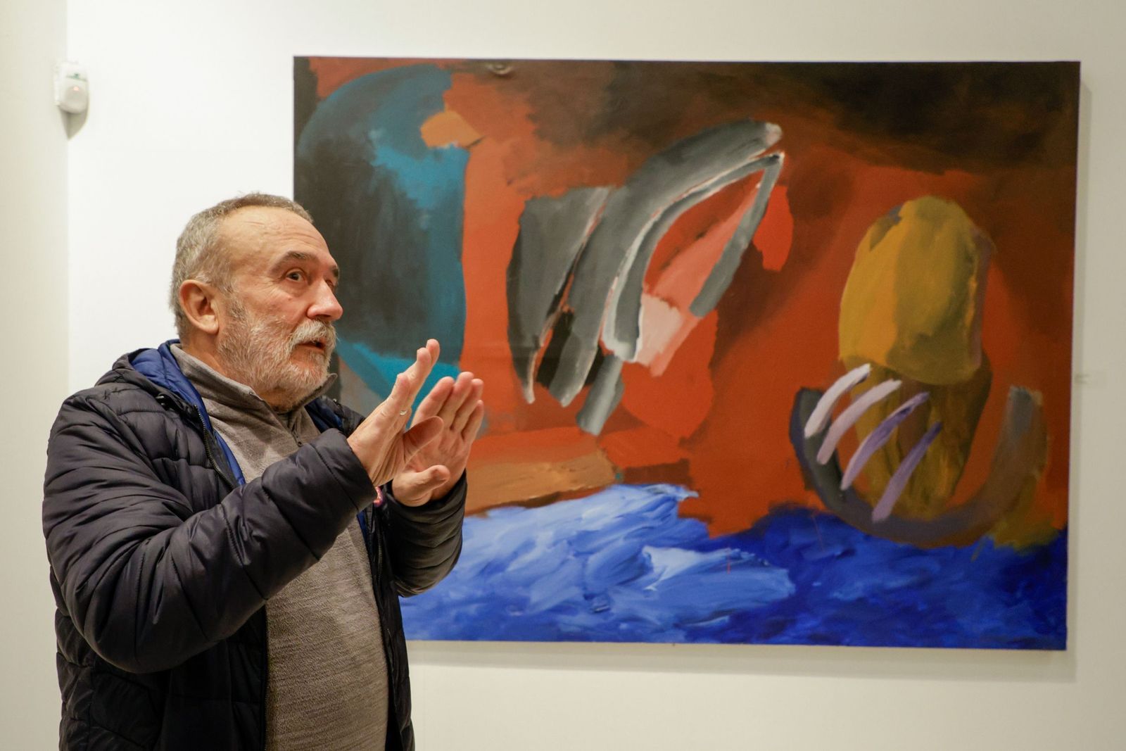 Pablo Sycet en una exposición.