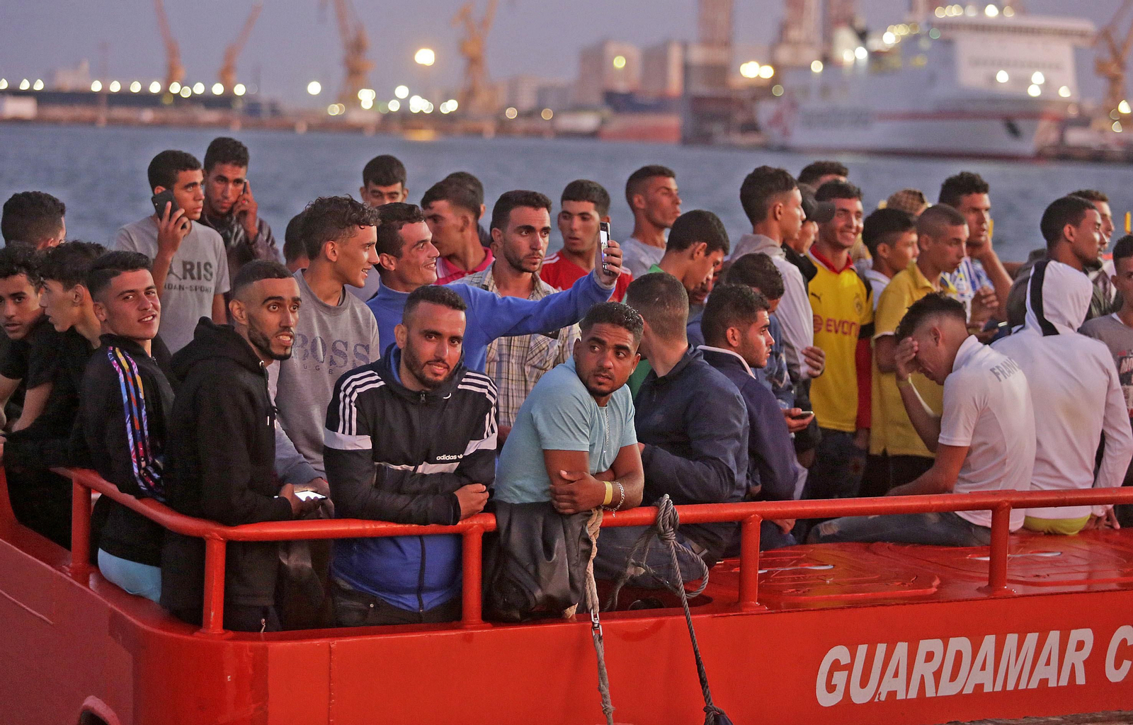 Llegada de migrantes a Puerto América