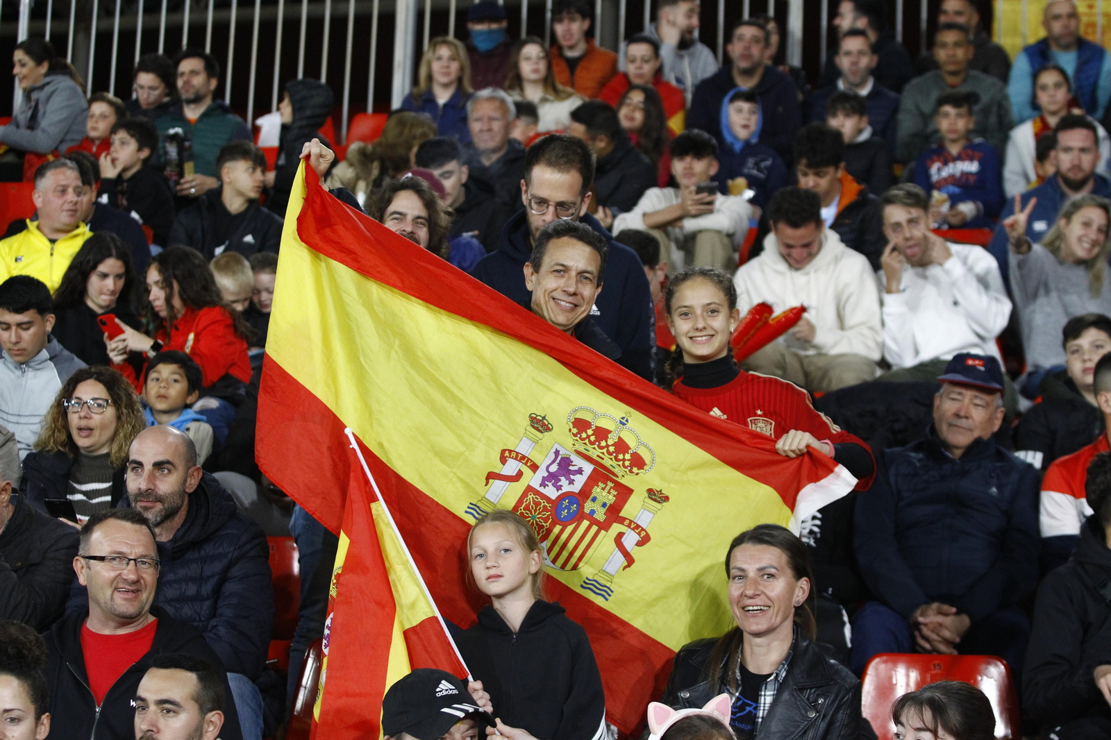 Imágenes del partido de fútbol amistoso entre las selecciones de España y Suiza Sub 21, disputado en Almería