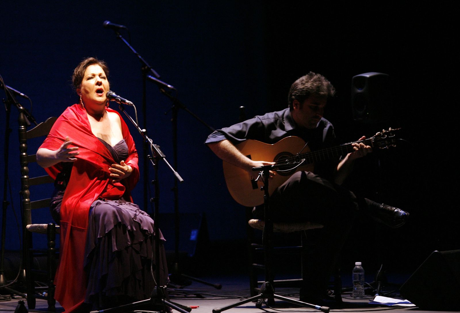 Carmen Linares, durante una actuación.