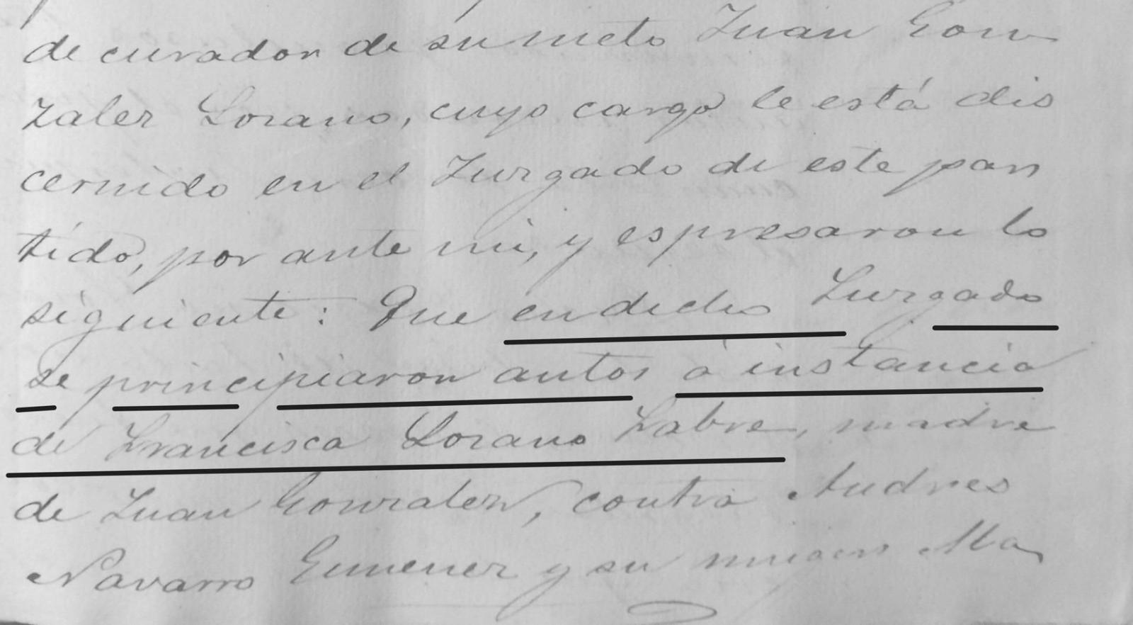 Francisca Lozano protege en el juzgado algecireños los derechos de su nieto Juan González.