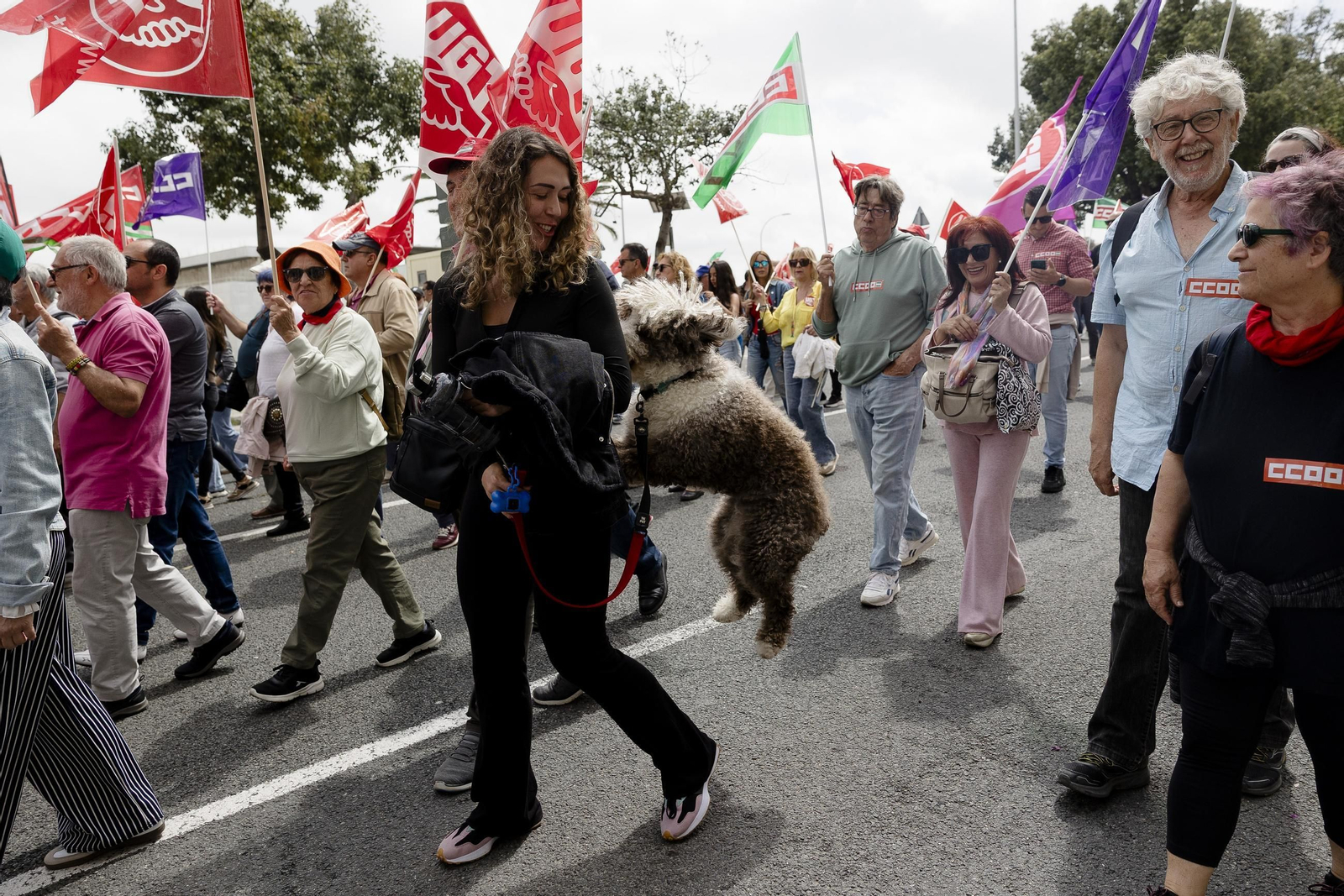 Imágenes de la manifestación del 1 de Mayo en Cádiz